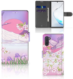 B2Ctelecom Samsung Galaxy Note 10 Telefoonhoesje met Pasjes Bird Flying