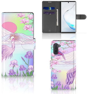 B2Ctelecom Samsung Galaxy Note 10 Telefoonhoesje met Pasjes Bird