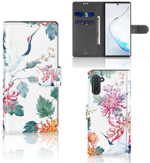 B2Ctelecom Samsung Galaxy Note 10 Telefoonhoesje met Pasjes Ooievaars