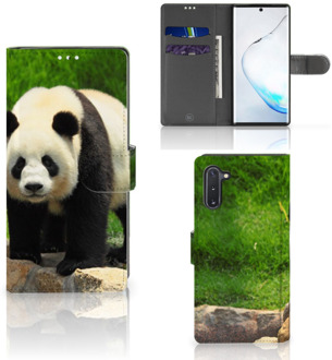 B2Ctelecom Samsung Galaxy Note 10 Telefoonhoesje met Pasjes Panda