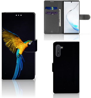 B2Ctelecom Samsung Galaxy Note 10 Telefoonhoesje met Pasjes Papegaai