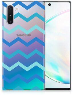 B2Ctelecom Samsung Galaxy Note 10 TPU bumper Zigzag Blauw