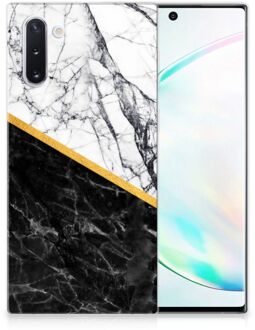 B2Ctelecom Samsung Galaxy Note 10 TPU Siliconen Hoesje Marble White Black