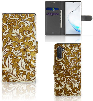 B2Ctelecom Samsung Galaxy Note 10 Wallet Case Barok Goud