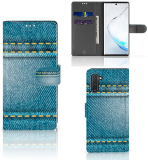 B2Ctelecom Samsung Galaxy Note 10 Wallet Case met Pasjes Jeans