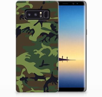 B2Ctelecom Samsung Galaxy Note 8 TPU Hoesje Design Army Dark