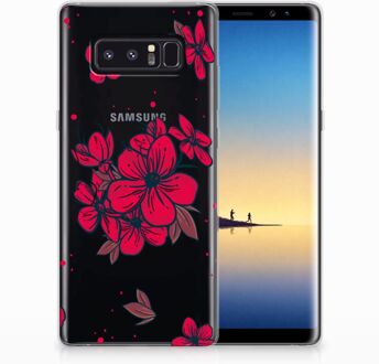 B2Ctelecom Samsung Galaxy Note 8 TPU Hoesje Design Blossom Red