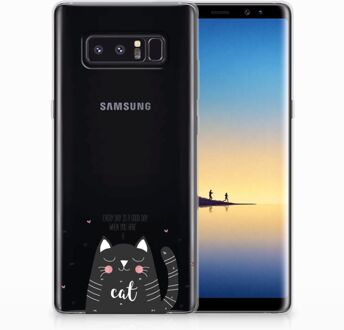 B2Ctelecom Samsung Galaxy Note 8 TPU Hoesje Design Cat Good Day