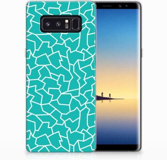 B2Ctelecom Samsung Galaxy Note 8 TPU Hoesje Design Cracks Blue