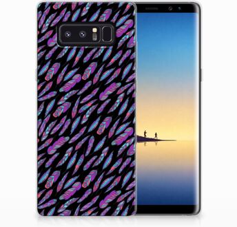 B2Ctelecom Samsung Galaxy Note 8 TPU Hoesje Design Feathers Color