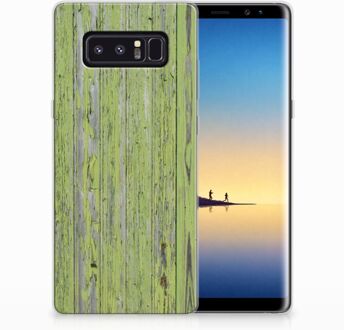 B2Ctelecom Samsung Galaxy Note 8 TPU Hoesje Design Green Wood