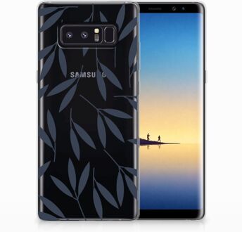 B2Ctelecom Samsung Galaxy Note 8 TPU Hoesje Design Leaves Blue