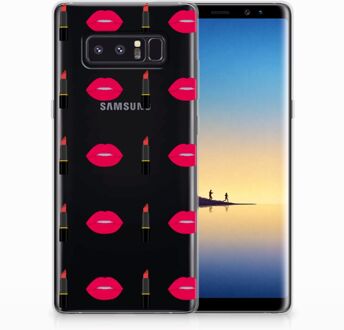 B2Ctelecom Samsung Galaxy Note 8 TPU Hoesje Design Lipstick Kiss