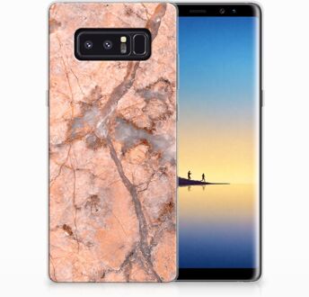 B2Ctelecom Samsung Galaxy Note 8 TPU Hoesje Design Marmer Oranje