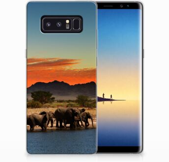 B2Ctelecom Samsung Galaxy Note 8 TPU Hoesje Design Olifanten