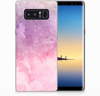 B2Ctelecom Samsung Galaxy Note 8 TPU Hoesje Design Pink Purple Paint