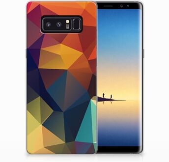 B2Ctelecom Samsung Galaxy Note 8 TPU Hoesje Design Polygon Color