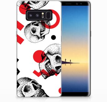 B2Ctelecom Samsung Galaxy Note 8 TPU Hoesje Design Skull Red