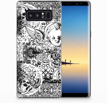 B2Ctelecom Samsung Galaxy Note 8 TPU Hoesje Design Skulls Angel