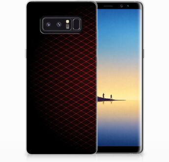 B2Ctelecom Samsung Galaxy Note 8 TPU Hoesje Geruit Rood