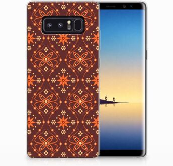 B2Ctelecom Samsung Galaxy Note 8 Uniek TPU Hoesje Batik Brown