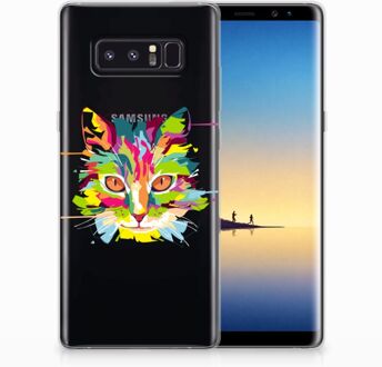 B2Ctelecom Samsung Galaxy Note 8 Uniek TPU Hoesje Cat Color