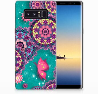 B2Ctelecom Samsung Galaxy Note 8 Uniek TPU Hoesje Cirkels en Vlinders