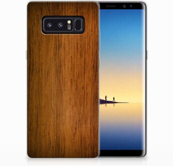 B2Ctelecom Samsung Galaxy Note 8 Uniek TPU Hoesje Donker Hout