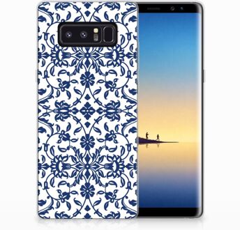 B2Ctelecom Samsung Galaxy Note 8 Uniek TPU Hoesje Flower Blue