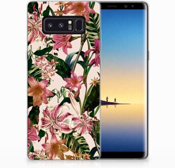 B2Ctelecom Samsung Galaxy Note 8 Uniek TPU Hoesje Flowers