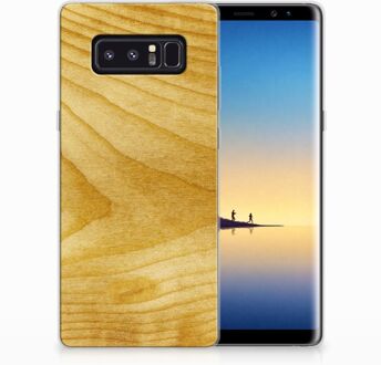 B2Ctelecom Samsung Galaxy Note 8 Uniek TPU Hoesje Licht Hout