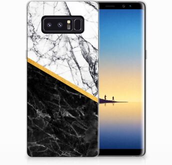 B2Ctelecom Samsung Galaxy Note 8 Uniek TPU Hoesje Marble White Black