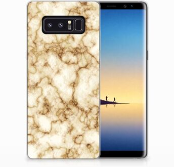 B2Ctelecom Samsung Galaxy Note 8 Uniek TPU Hoesje Marmer Goud