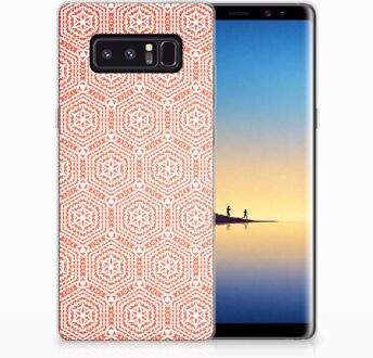 B2Ctelecom Samsung Galaxy Note 8 Uniek TPU Hoesje Pattern Orange