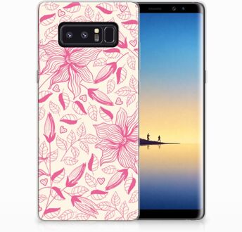 B2Ctelecom Samsung Galaxy Note 8 Uniek TPU Hoesje Pink Flowers