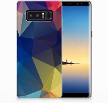 B2Ctelecom Samsung Galaxy Note 8 Uniek TPU Hoesje Polygon Dark