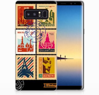 B2Ctelecom Samsung Galaxy Note 8 Uniek TPU Hoesje Postzegels