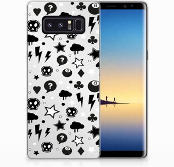 B2Ctelecom Samsung Galaxy Note 8 Uniek TPU Hoesje Silver Punk