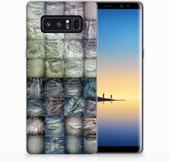 B2Ctelecom Samsung Galaxy Note 8 Uniek TPU Hoesje Spijkerbroeken