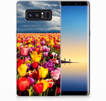 B2Ctelecom Samsung Galaxy Note 8 Uniek TPU Hoesje Tulpen