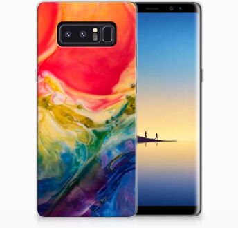 B2Ctelecom Samsung Galaxy Note 8 Uniek TPU Hoesje Watercolor Dark