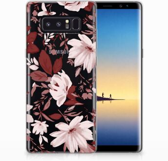 B2Ctelecom Samsung Galaxy Note 8 Uniek TPU Hoesje Watercolor Flowers