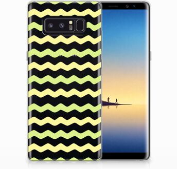 B2Ctelecom Samsung Galaxy Note 8 Uniek TPU Hoesje Waves Yellow