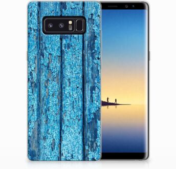 B2Ctelecom Samsung Galaxy Note 8 Uniek TPU Hoesje Wood Blue