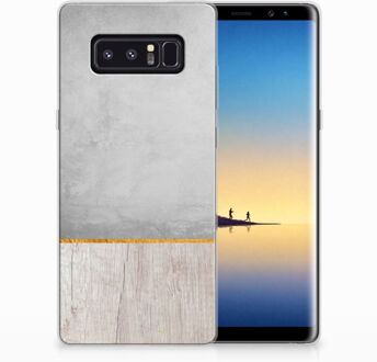 B2Ctelecom Samsung Galaxy Note 8 Uniek TPU Hoesje Wood Concrete