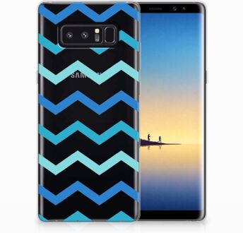 B2Ctelecom Samsung Galaxy Note 8 Uniek TPU Hoesje Zigzag Blauw