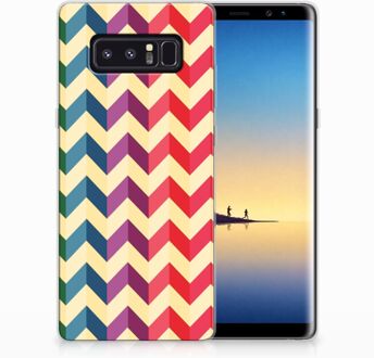 B2Ctelecom Samsung Galaxy Note 8 Uniek TPU Hoesje Zigzag Color