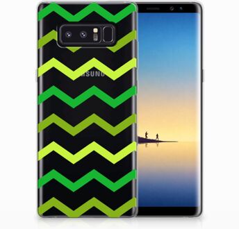 B2Ctelecom Samsung Galaxy Note 8 Uniek TPU Hoesje Zigzag Groen