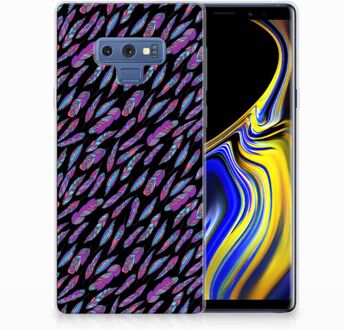 B2Ctelecom Samsung Galaxy Note 9 TPU Hoesje Design Feathers Color