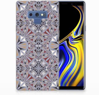 B2Ctelecom Samsung Galaxy Note 9 TPU Hoesje Design Flower Tiles